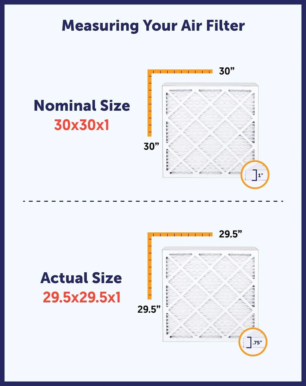 Filter King 23x58x1 Air Filter | 4-PACK | MERV 8 HVAC Pleated A/C Furnace Filters | MADE IN USA | Actual Size: 23 x 58 x .75"
