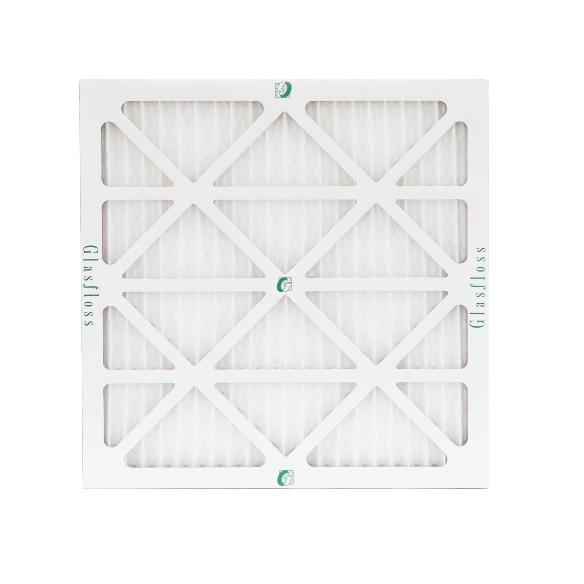 Actual Size: 21-1/2 x 21-1/2 x 7/8. 6 Pack of 22x22x1 MERV 10 Pleated Air Filters by Glasfloss