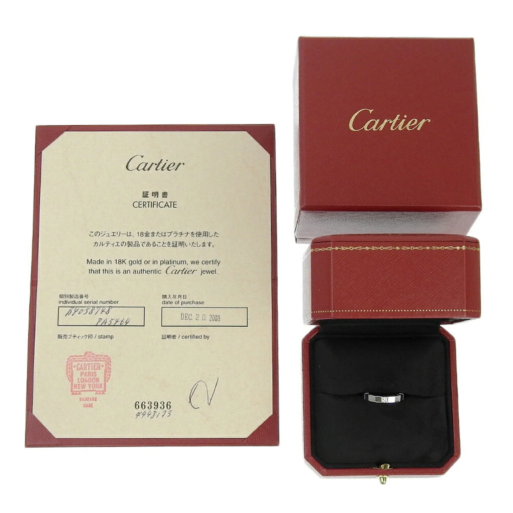 5.8g Women's I220823087 (Good). Pre-Owned Cartier CARTIER Lanieres Ring 1P Diamond K18 White Gold x Approx